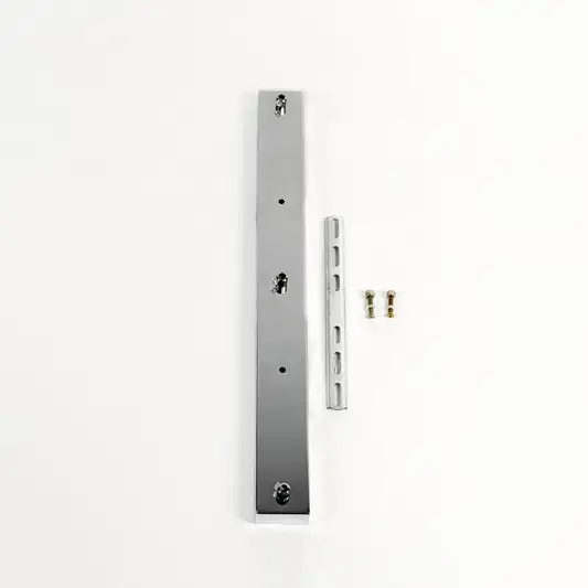 3 Light Chrome Rectangular Ceiling Plate Medium White Background