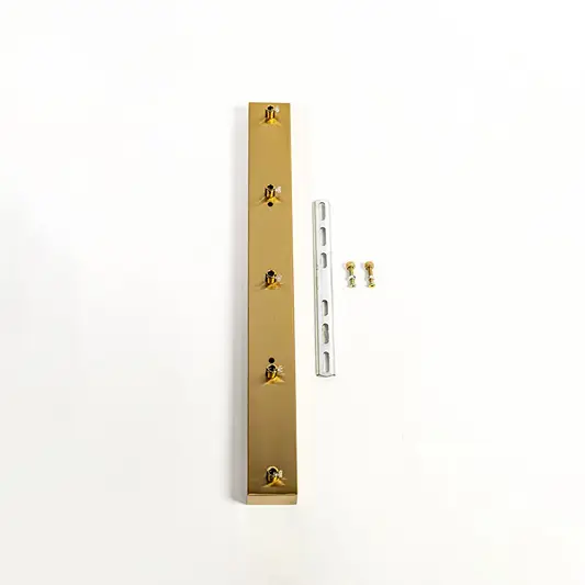 5 Light Gold Rectangular Ceiling Plate Medium White Background