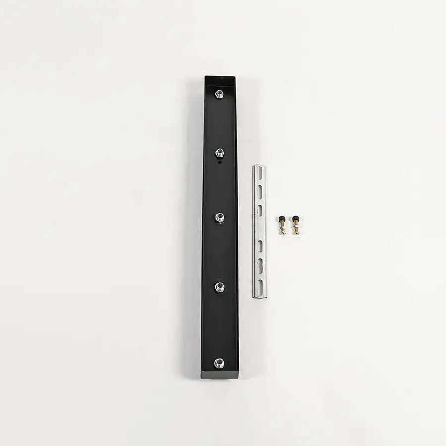 Ceiling plate shown on white background with mounting hardware highlighting slim metal profile screw points and compatibility with pendant lighting systems.