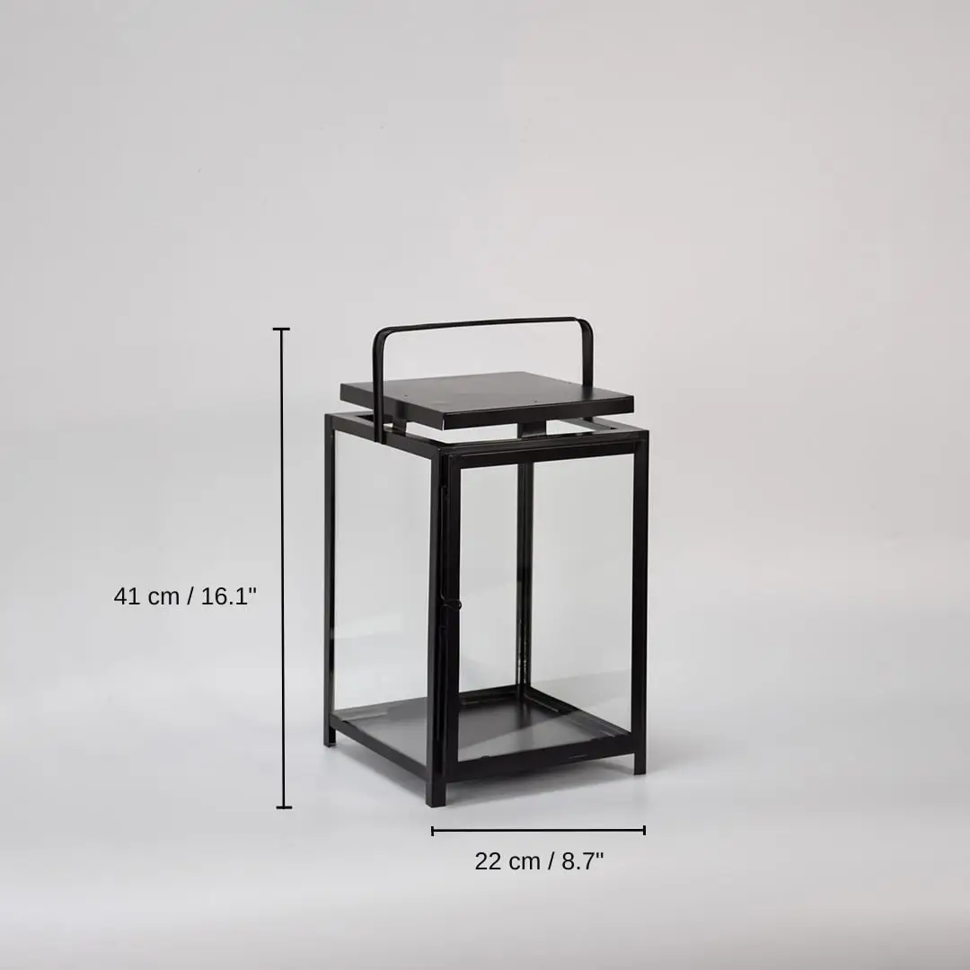 Canis Major Lantern Black, 41 x 22 x 22 cm (16.1 x 8.7 x 8.7 inches) dimensions