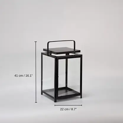Canis Major Lantern Black, 41 x 22 x 22 cm (16.1 x 8.7 x 8.7 inches) dimensions