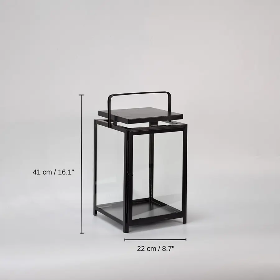 Canis Major Lantern Black, 41 x 22 x 22 cm (16.1 x 8.7 x 8.7 inches) dimensions