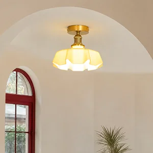 Fleur Glass Ceiling Light - Yellow