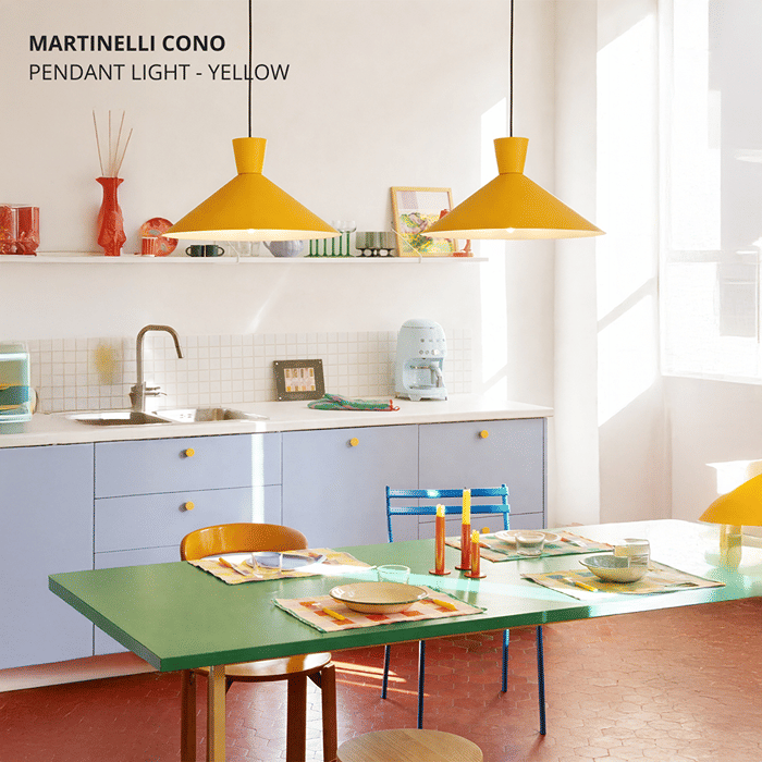 Martinelli Cono Pendant Light - Yellow