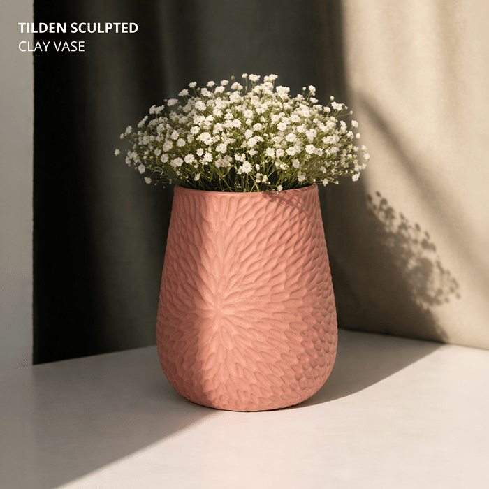 Tilden Sculpted Clay Vase