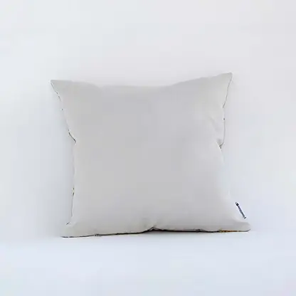 Plain beige cotton cushion cover shown in a clean front view offering a minimal neutral décor option with a soft comfortable and skin friendly fabric quality for everyday use.
