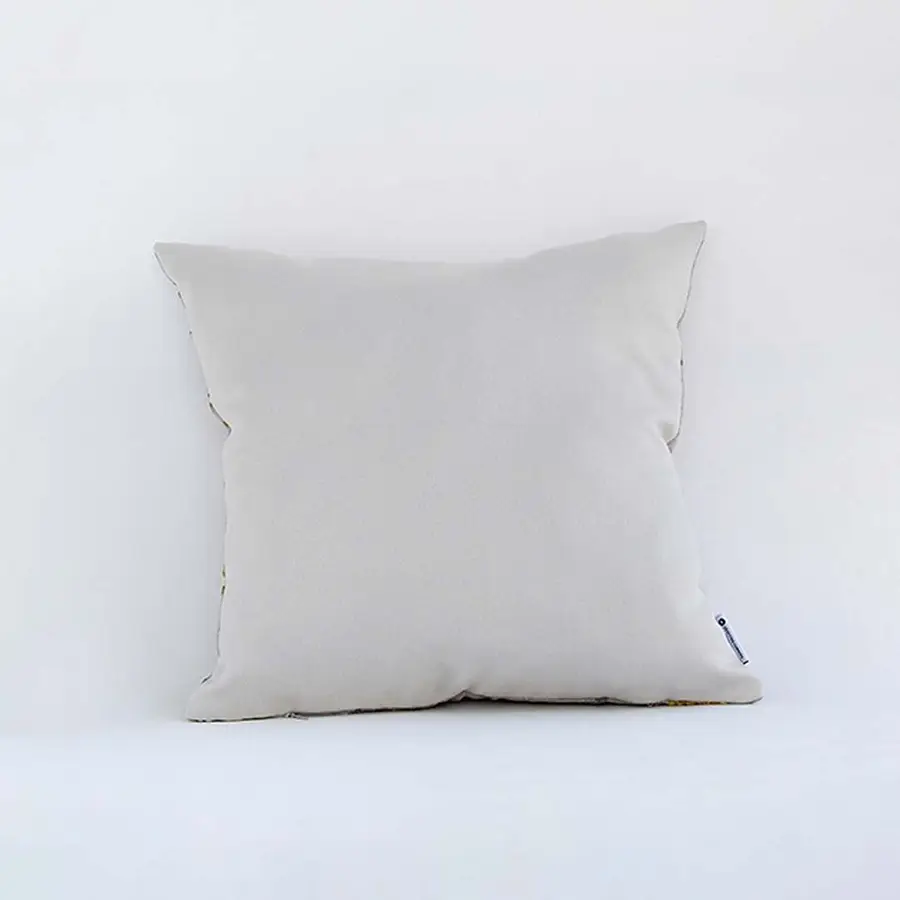 Plain beige cotton cushion cover shown in a clean front view offering a minimal neutral décor option with a soft comfortable and skin friendly fabric quality for everyday use.