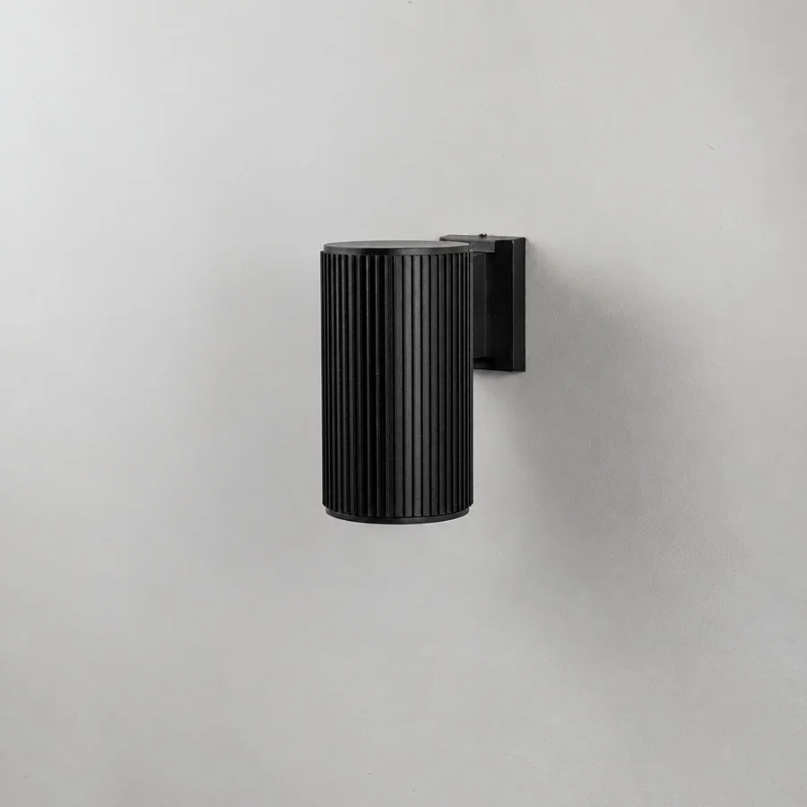 Ribbed Cylindrical Wall Light - Small