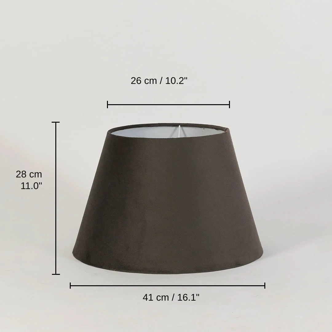 Rome Lamp Shade - Dark Grey, 28 x 26 x 41 cm (11.0 x 10.2 x 16.1 inches) dimensions