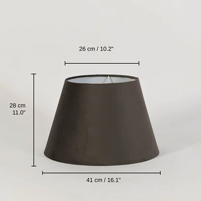 Rome Lamp Shade - Dark Grey, 28 x 26 x 41 cm (11.0 x 10.2 x 16.1 inches) dimensions