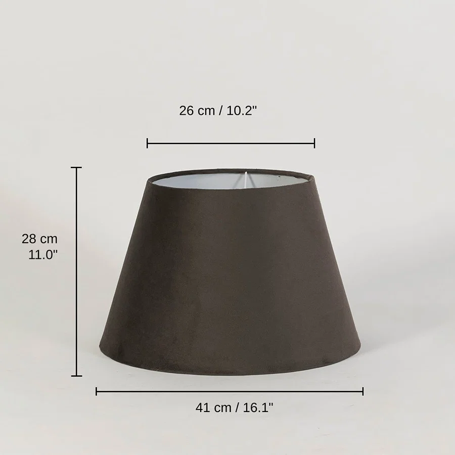Rome Lamp Shade - Dark Grey, 28 x 26 x 41 cm (11.0 x 10.2 x 16.1 inches) dimensions