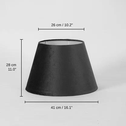 Rome Lamp Shade - Black, 28 x 41 x 26 cm (11.0 x 16.1 x 10.2 inches) dimensions