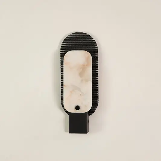 Astraea Alabaster Wall Light - Black