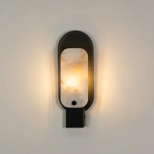 Astraea Alabaster Wall Light - Black