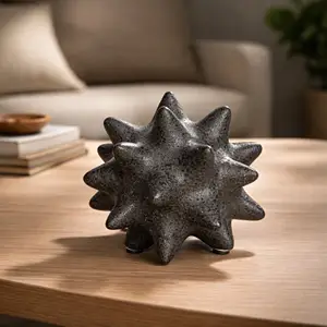 Black Atom Ceramic Sculpture