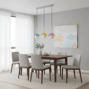 Blanca 3-Light Rectangular Cluster Pendant With Chrome Light Canopy