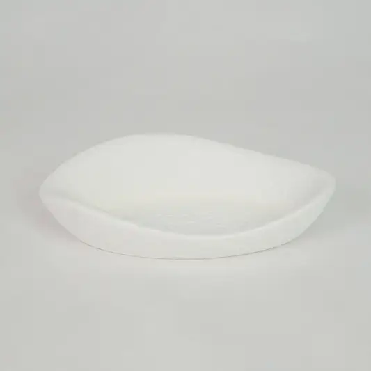 White ceramic decorative tray for modern coffee table placement and elegant indoor home decor styling accent piece.