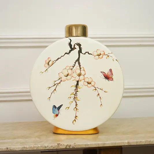 Ceramic Jar Magpie Pattern - Large