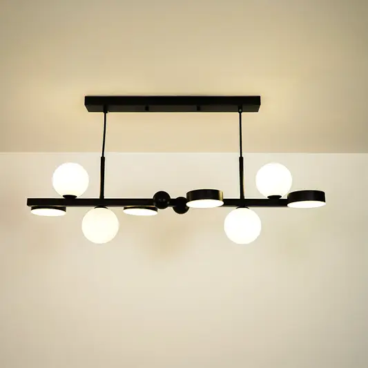 Contemporary LED Linear Ceiling Light - Black