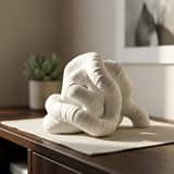 Cosmic Spatial Ceramic Sculpture - White