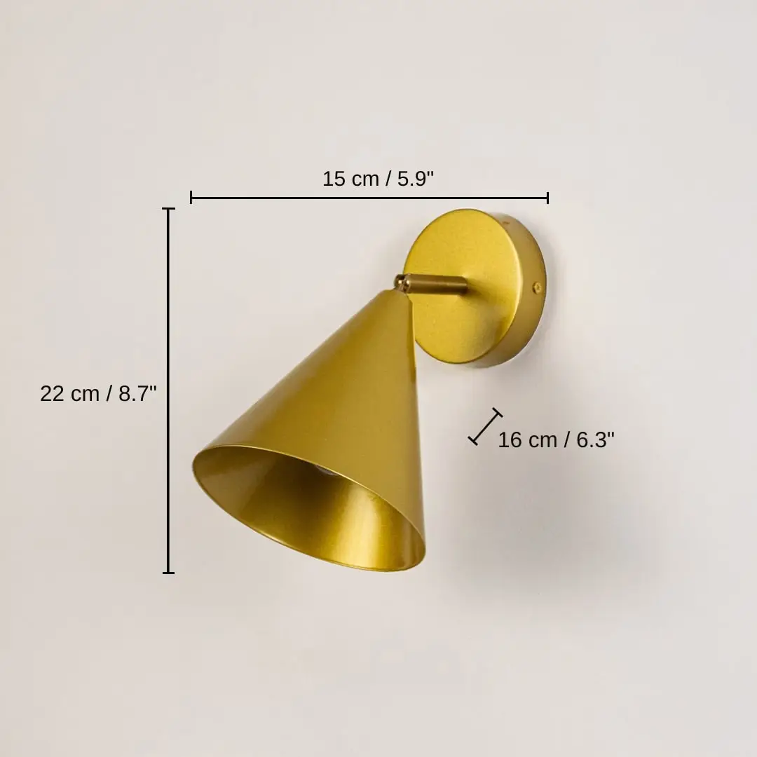 Crick Single Spotlight - Gold, 22 x 15 x 16 cm (8.7 x 5.9 x 6.3 inches) dimensions