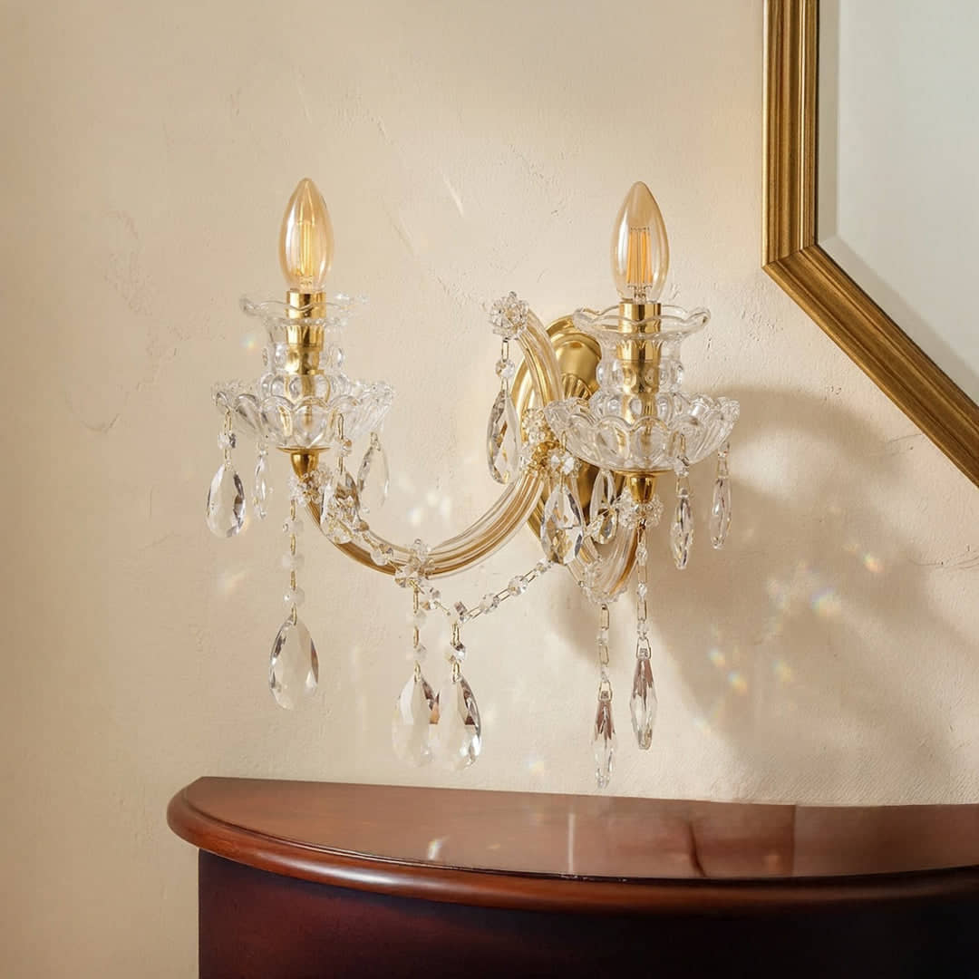 Majora 2-Light Crystal Wall Light