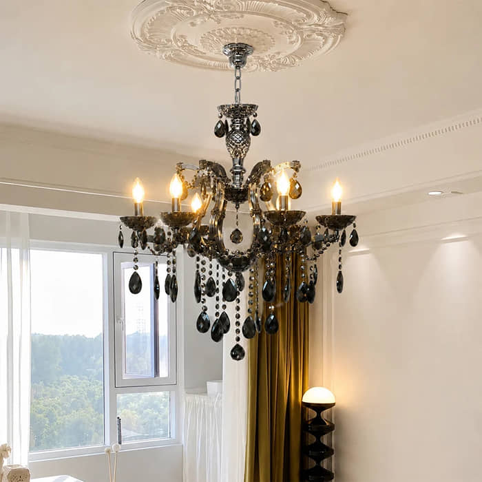 Marchese 6-Light Crystal Chandelier - Black