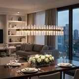 Radiant Ring Rectangular Modern LED Chandelier